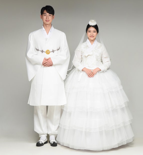 Hanbok de boda de pareja coreana BAEGONIA Etsy Espana