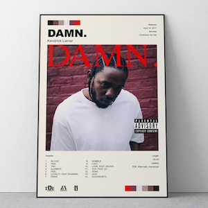 Kendrick Lamar - DAMN. Album Poster | Digital Download Print | Wall Art