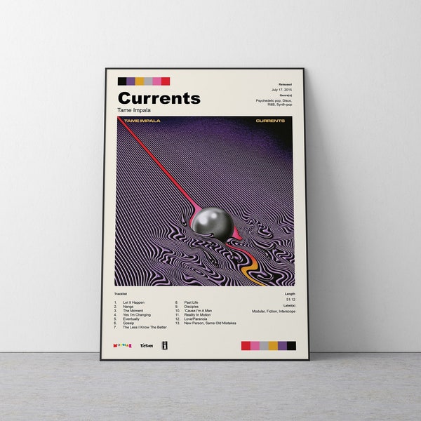 Tame Impala - Currents Album Poster | Digital Download Print | Wall Art