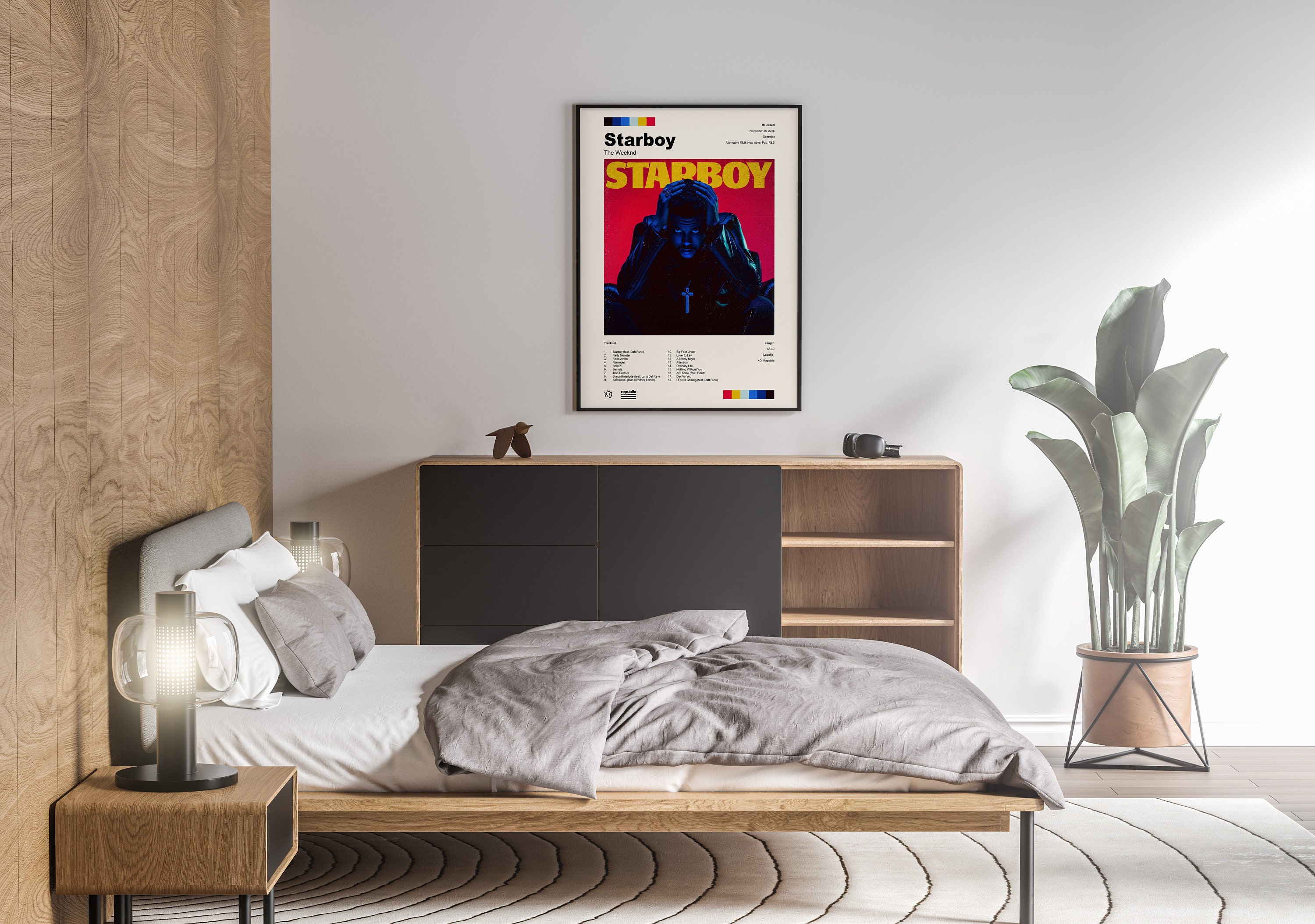 Discover The Weeknd - Starboy Album Premium Matte Vertical Poster