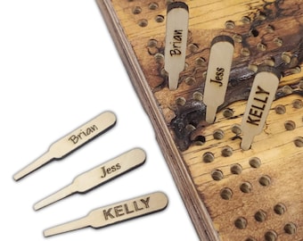 2 Side Engraved Custom Name Cribbage Pegs | Custom Words | Personalized Gift | Set Of 2 Pegs