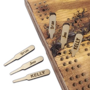 2 Side Engraved Custom Name Cribbage Pegs | Custom Words | Personalized Gift | Set Of 2 Pegs