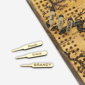 2 Side Engraved Custom Name Cribbage Pegs | Custom Words | Personalized Gift | Set Of 2 Pegs