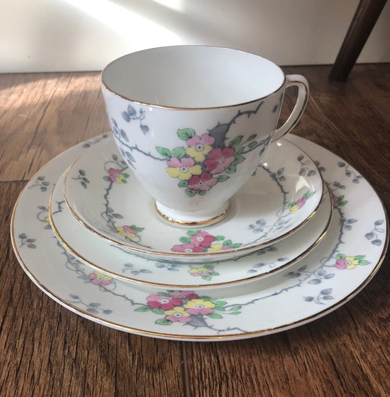 Vintage Old Royal Bone China 4 Piece Etsy