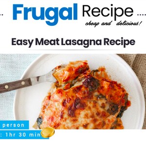 99 Frugal Recipes eBook - Easy, Affordable Meal Ideas for Families and Singles