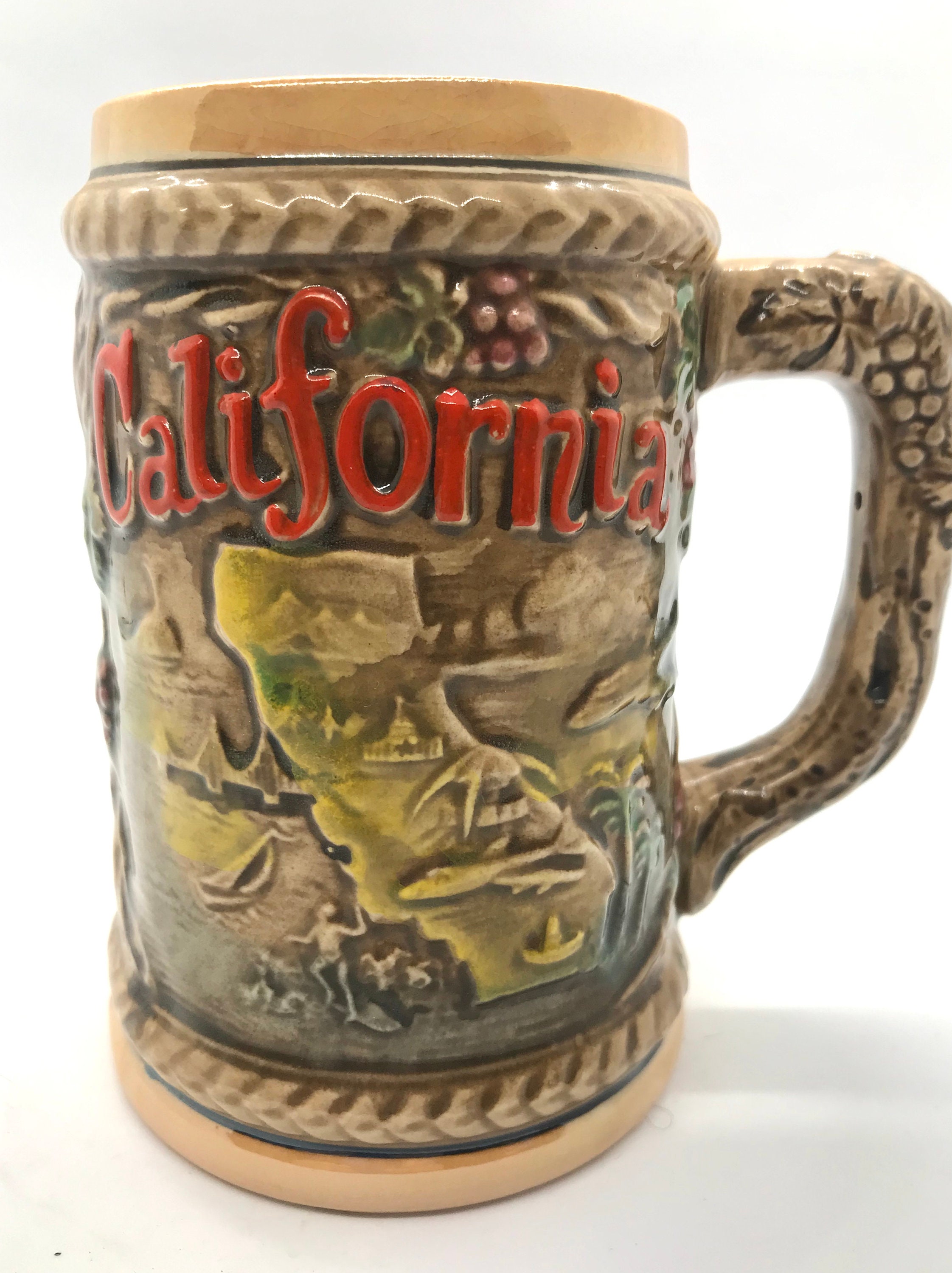Vintage California Souvenir Stein Etsy