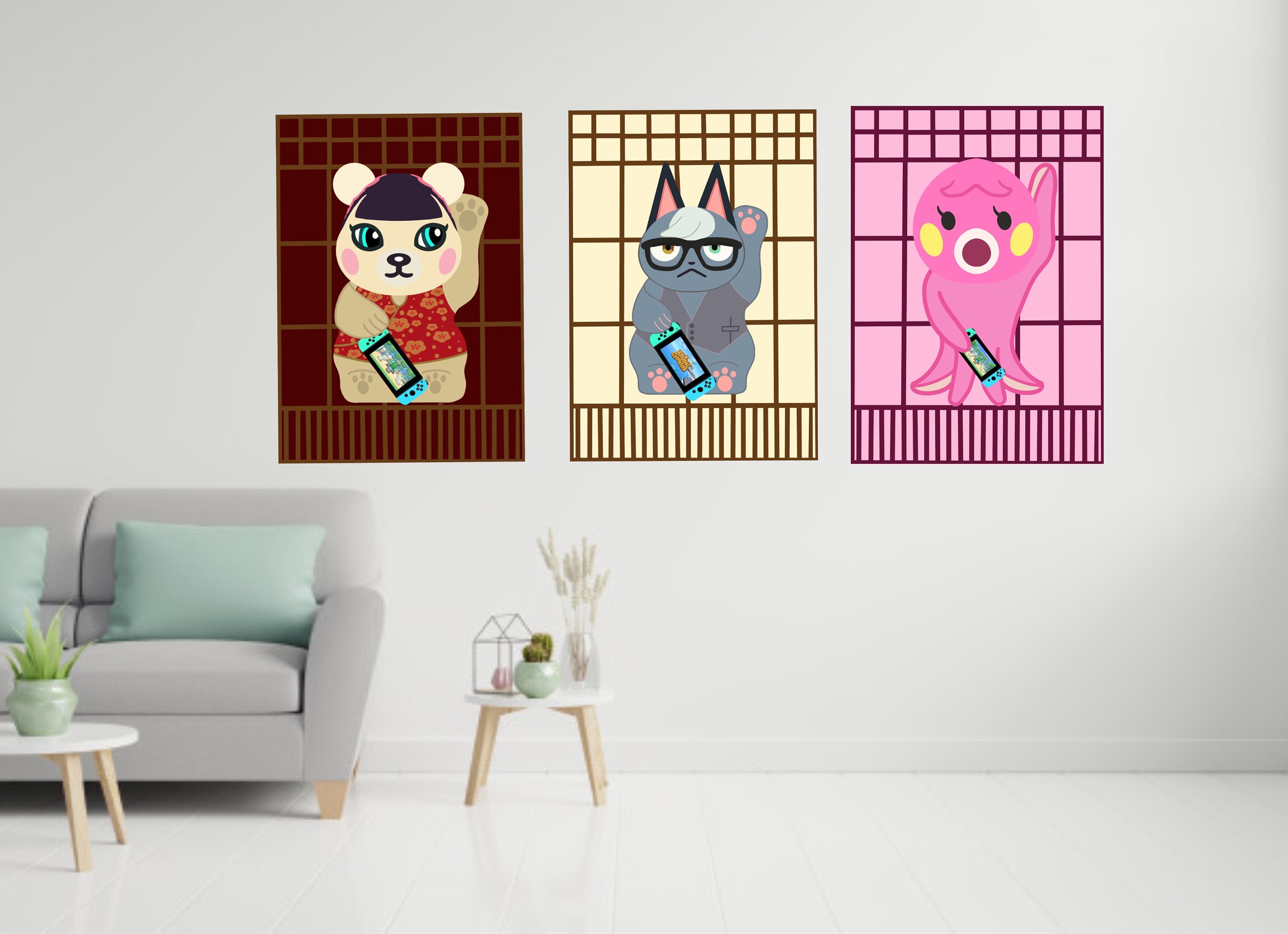 Animal crossing poster. Animal crossing Raymond marina pekoe Etsy