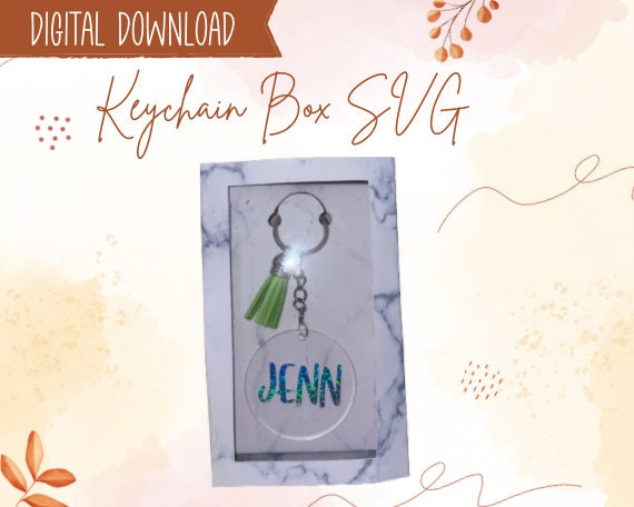 Keychain Packaging Box, SVG, Digital Download. Custom Packaging for  Personalised Keyrings 