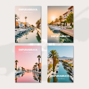 Empuriabrava | Cartel A3, impresión de España, impresión de arte de pared de viaje de Empuria, cartel de viaje de la Costa Brava