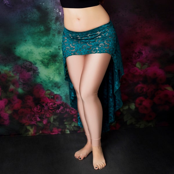 MILA belly dance training skirt (green)| belly dance clothes | lace | taniec orientalny |danceweare | oriental dance