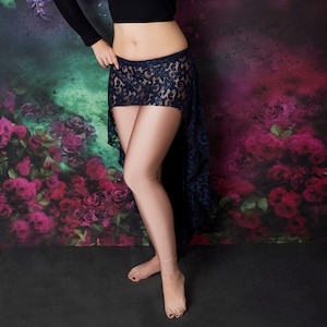 MILA belly dance training skirt (navy blue)| belly dance clothes | lace | taniec orientalny |danceweare | oriental dance