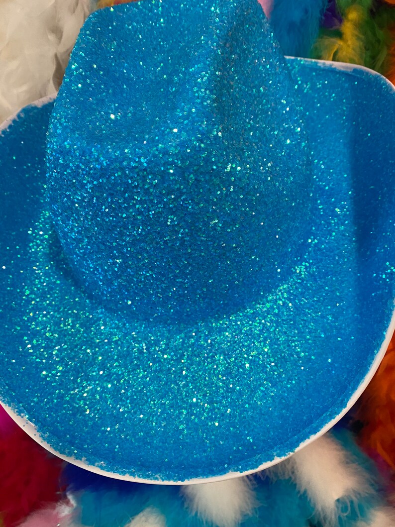 Glitter Cowboy Hat Etsy