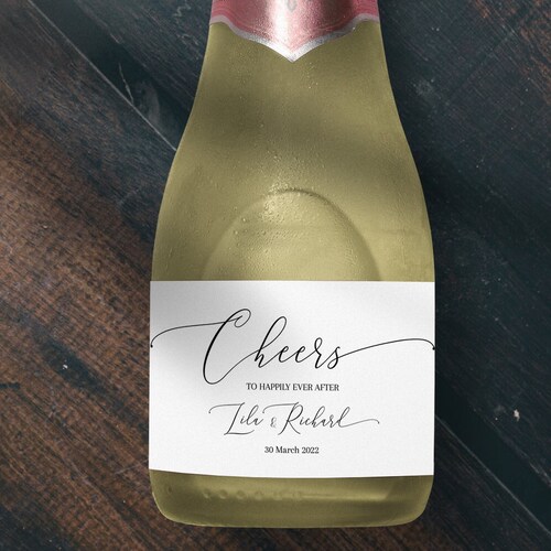 Editable Mini Champagne Label Template Instant Download - Etsy