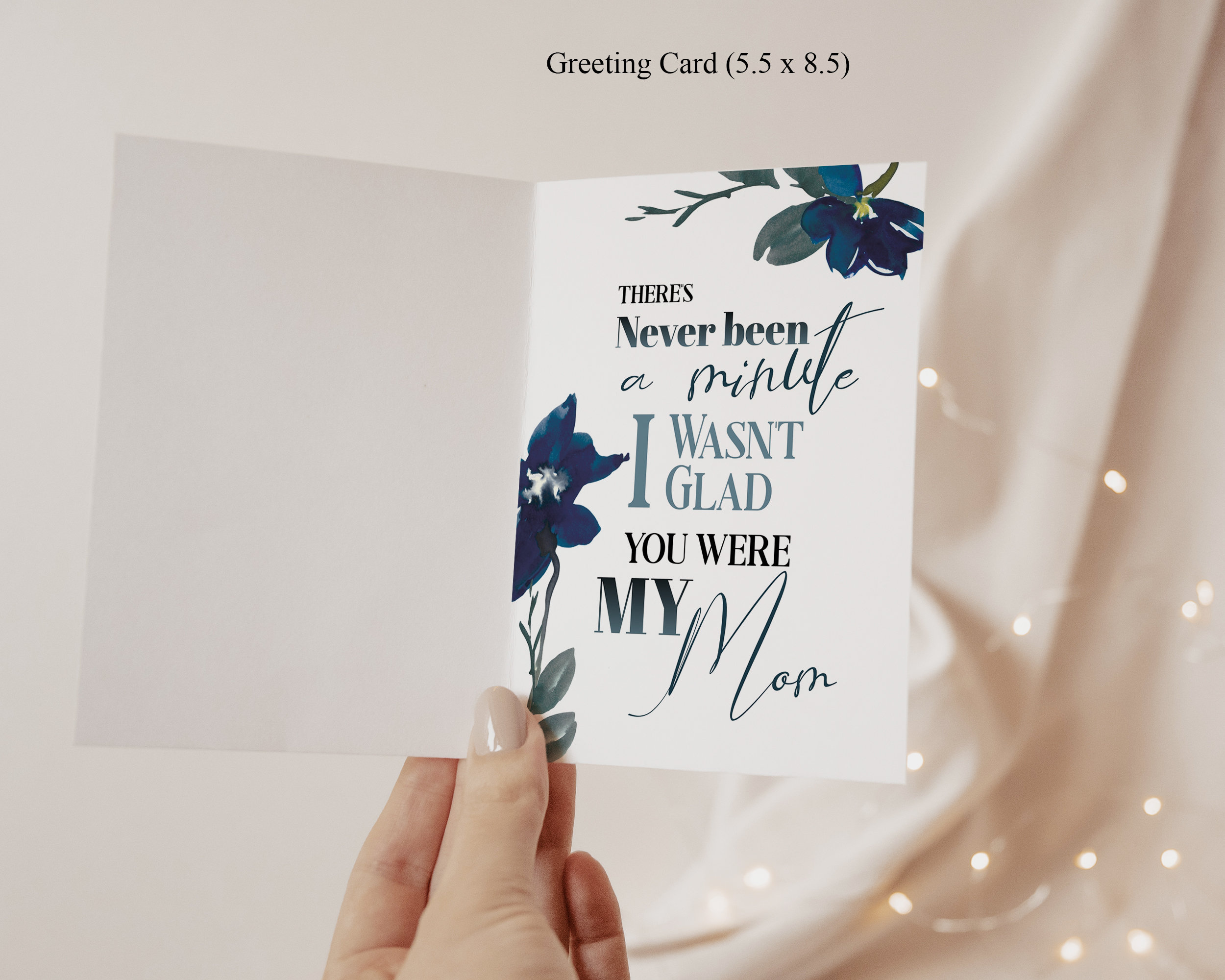 E-Card Instant Digital Download Watercolor Floral Card MD4 Mothers Day Note Printable Mother's Day Card Mother's Day Greeting Card