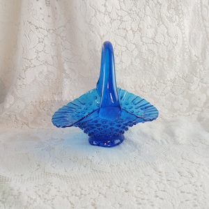 Fenton - Hobnail Basket - Colonial blue