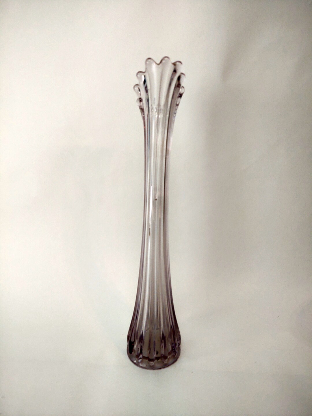 Antique Swung Vase Purple Glass UV Glow Etsy