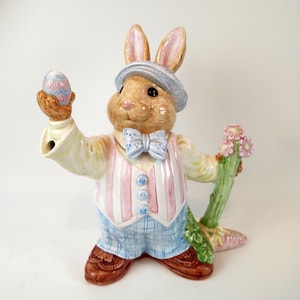 Fitz and Floyd - Tea Pot - Bunny - Rabbit - Cute - Cute - Vintage