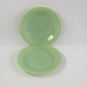 Fire King - Jadeite 7&quot; Plate - Jane Ray - Anchor Hocking