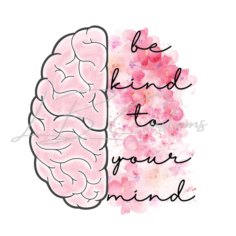 Be Kind to Your Mind Mental Health Awareness Digital Design Png ...