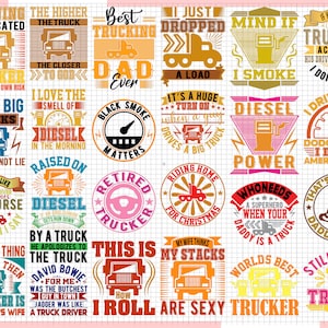 Trucker Design Bundle,  Semi Truck SVG, Vacuum Truck Svg, Truck Svg, Tank Truck Svg, Semi Trailer Svg, truck driver svg, American Trucker V1