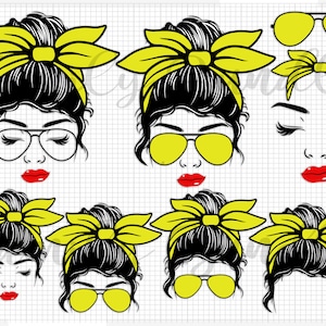 Messy Bun Dispatcher, 911 dispatcher, dispatch svg, Messy bun flag svg, Messy dispatcher - Messy Bun 01 Layer -  Design Digital Download