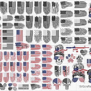 Bundle American Flag svg, Us flag svg, USA flag clipart, distressed flag Svg,US flag clipart, US flag Cricut, American flag png, Patriot svg