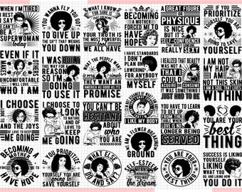 Afro Bundle SVG, schwarze Leben Materie svg, schwarzes Mädchen svg, schwarze Geschichte svg, Melanin svg, afrikanisches svg, Melanin svg, afrikanisches svg - Afro V2