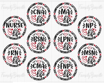 Paquete de enfermera svg, enfermera divertida svg, enfermería svg, enfermera vida SVG, svg médico, enfermera svg, enfermera vida svg, estetoscopio svg, enfermera 1b