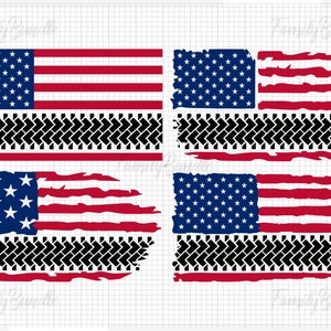 Car Tire Track Vector flag Car Tire Track, Distressed flag svg, usa flag svg, memorial day, 4th of july, forth of july, patriotic svg - TTB