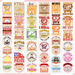 Trucker Design Bundle,  Semi Truck SVG, Vacuum Truck Svg, Truck Svg, Tank Truck Svg, Semi Trailer Svg, truck driver svg, American Trucker V5