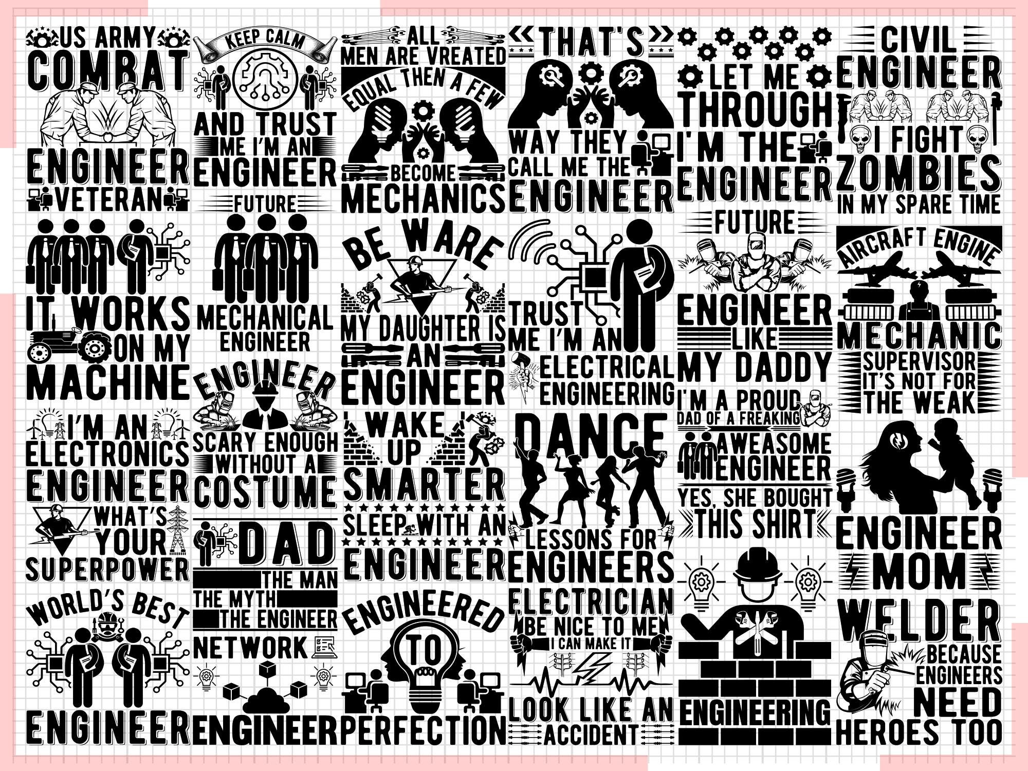 Engineer Bundle SVG, Engineer Quotes SVG, Engineer Svg, Engineer Life ...