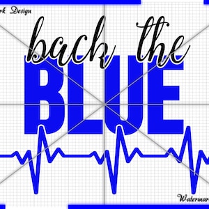 Back the Blue Heartbeat Back the Blue Thin Blue Matter, thin blue matter, back the blue, 4th july, forth july, patriotic, us flag svg police