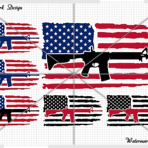 American Distressed Flag with AR15, american flag svg, bullet flag svg, bullet svg, 4th of july, memorial day, we the people, Patriot svg
