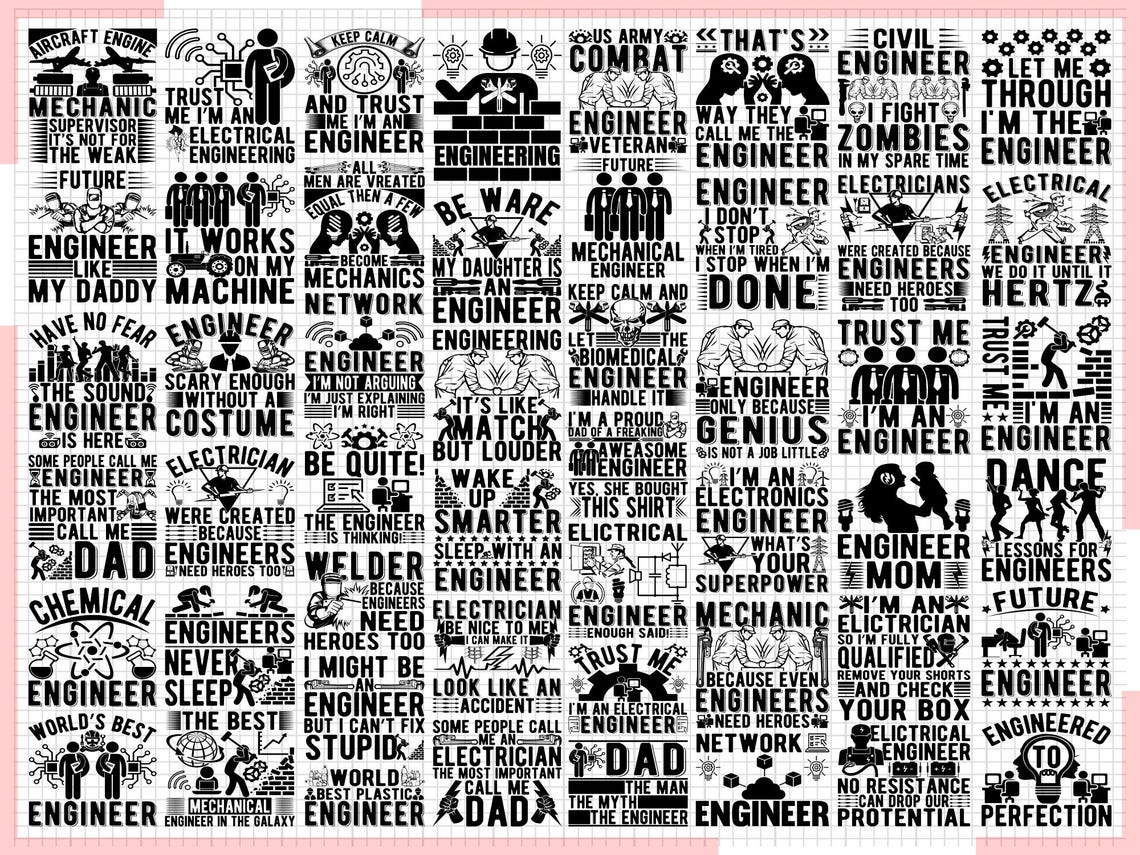 Engineer Bundle SVG, Engineer Quotes SVG, Engineer Svg, Engineer Life ...