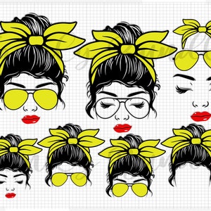 Messy Bun Dispatcher, 911 dispatcher, dispatch svg, Messy bun flag svg, Messy dispatcher - Messy Bun 01 Cricut -  Design Digital Download