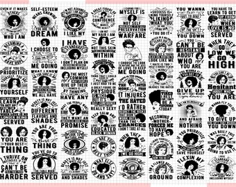 Afro Bundle SVG, schwarze Leben Materie svg, schwarzes Mädchen svg, schwarze Geschichte svg, Melanin svg, afrikanisches svg, Melanin svg, afrikanisches svg - Afro2 V6