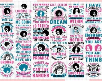 Afro Bundle SVG, schwarze Leben Materie svg, schwarzes Mädchen svg, schwarze Geschichte svg, Melanin svg, afrikanisches svg, Melanin svg, afrikanisches svg - Afro2 V1