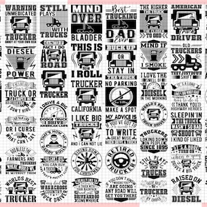 Trucker Design Bundle,  Semi Truck SVG, Vacuum Truck Svg, Truck Svg, Tank Truck Svg, Semi Trailer Svg, truck driver svg, American Trucker V6