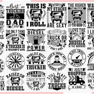 Trucker Design Bundle,  Semi Truck SVG, Vacuum Truck Svg, Truck Svg, Tank Truck Svg, Semi Trailer Svg, truck driver svg, American Trucker V3
