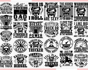 Trucker Design Bundle,  Semi Truck SVG, Vacuum Truck Svg, Truck Svg, Tank Truck Svg, Semi Trailer Svg, truck driver svg, American Trucker V3
