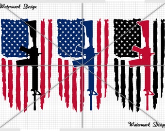 American Distressed Flag with AR15, american flag svg, bullet flag svg, bullet svg, 4th of july, memorial day, we the people, Patriot svg