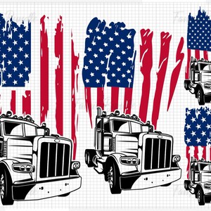 US Big Truck Svg, US Truck Svg, Big Truck Svg, Semi Truck Stencil, Semi truck Drive SVG Design For Digital Download - TRK4C