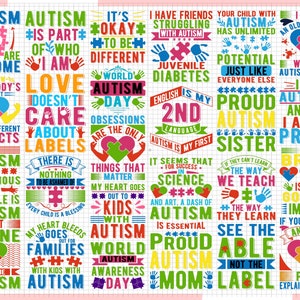 Autism Design Bundle, Autism Vector, Autism svg, Autism Puzzle Svg, Be Kind Svg, Puzzle Piece Svg, Teacher Svg, Autism Awareness, Autism V2