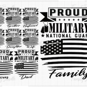 Proud Military National Guard Family Mom Dad Brother Sister Husband Wife Daughter Son Design For Digital Download - A2