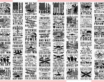 Air Force Design Bundle, Air Force Svg, 4th of July Svg, Air Force Svg, Independence Day Svg, 50 Stars svg, American Flag Svg Air Force - V6