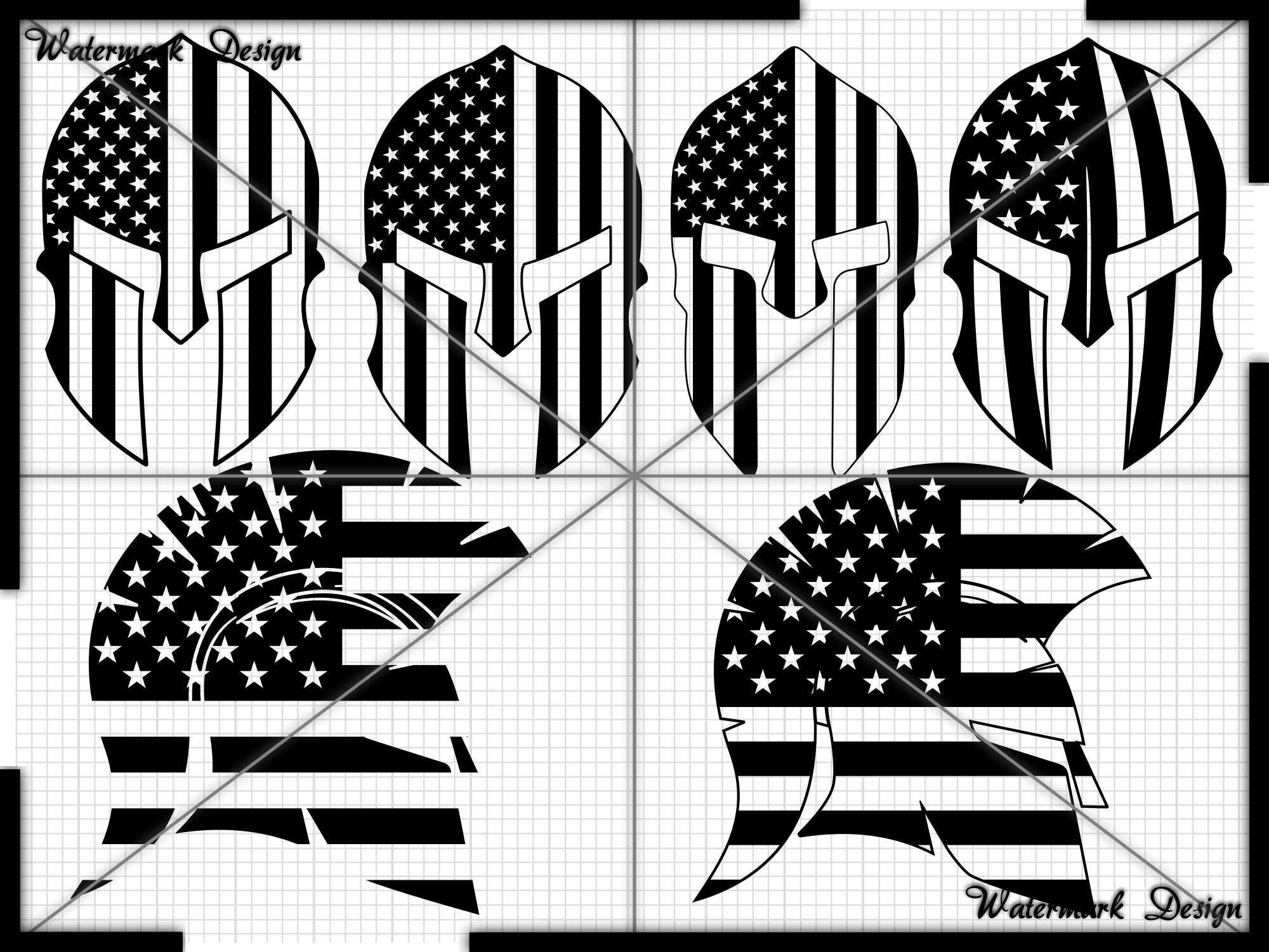 American Flag Svg Sparta Punisher Distressted Svg 4th July - Etsy