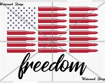 American Bullet  Flag FREEDOM, american flag svg, bullet flag svg, bullet svg, 4th of july, memorial day svg, we the people svg, Patriot svg