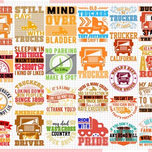 Trucker Design Bundle,  Semi Truck SVG, Vacuum Truck Svg, Truck Svg, Tank Truck Svg, Semi Trailer Svg, truck driver svg, American Trucker V2