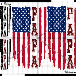 PAPA word at Flag America United Stated Distressed Flag PAPA design for digital download - F1