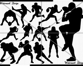 Football Player, football svg, ball svg, game football svg Vector Clip Art Cut File-Commercial/Personal Use for Cricut,Cameo,Silhouette